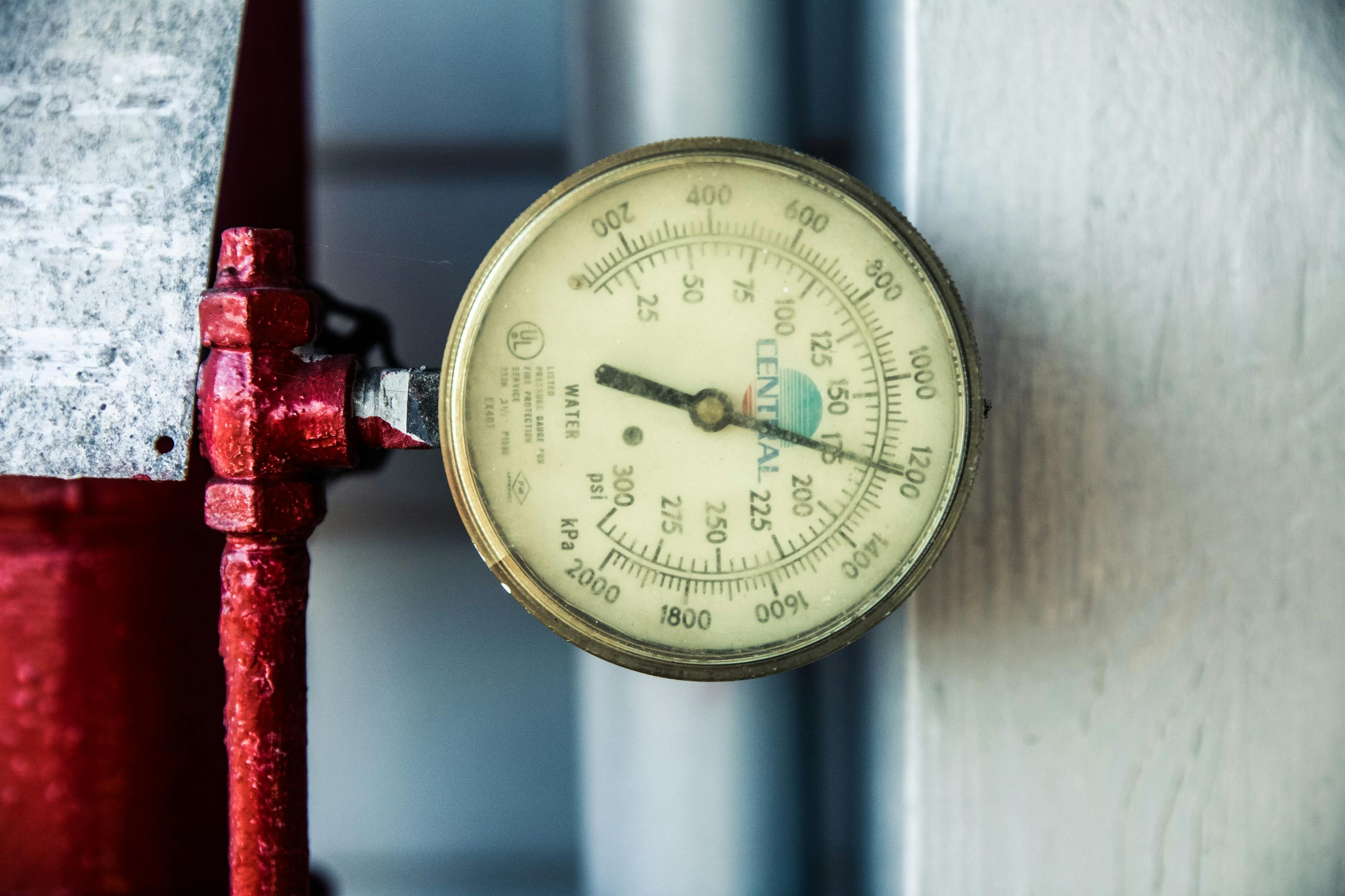 checking on low water pressure gauge in your home