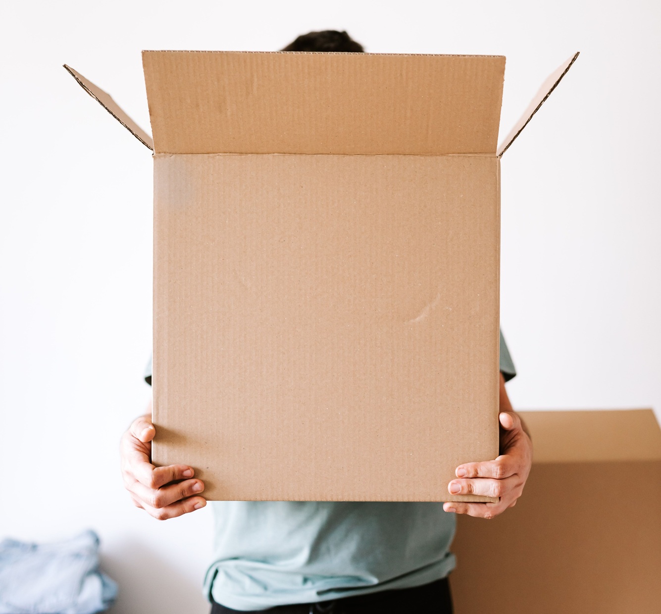 person getting ready for moving day